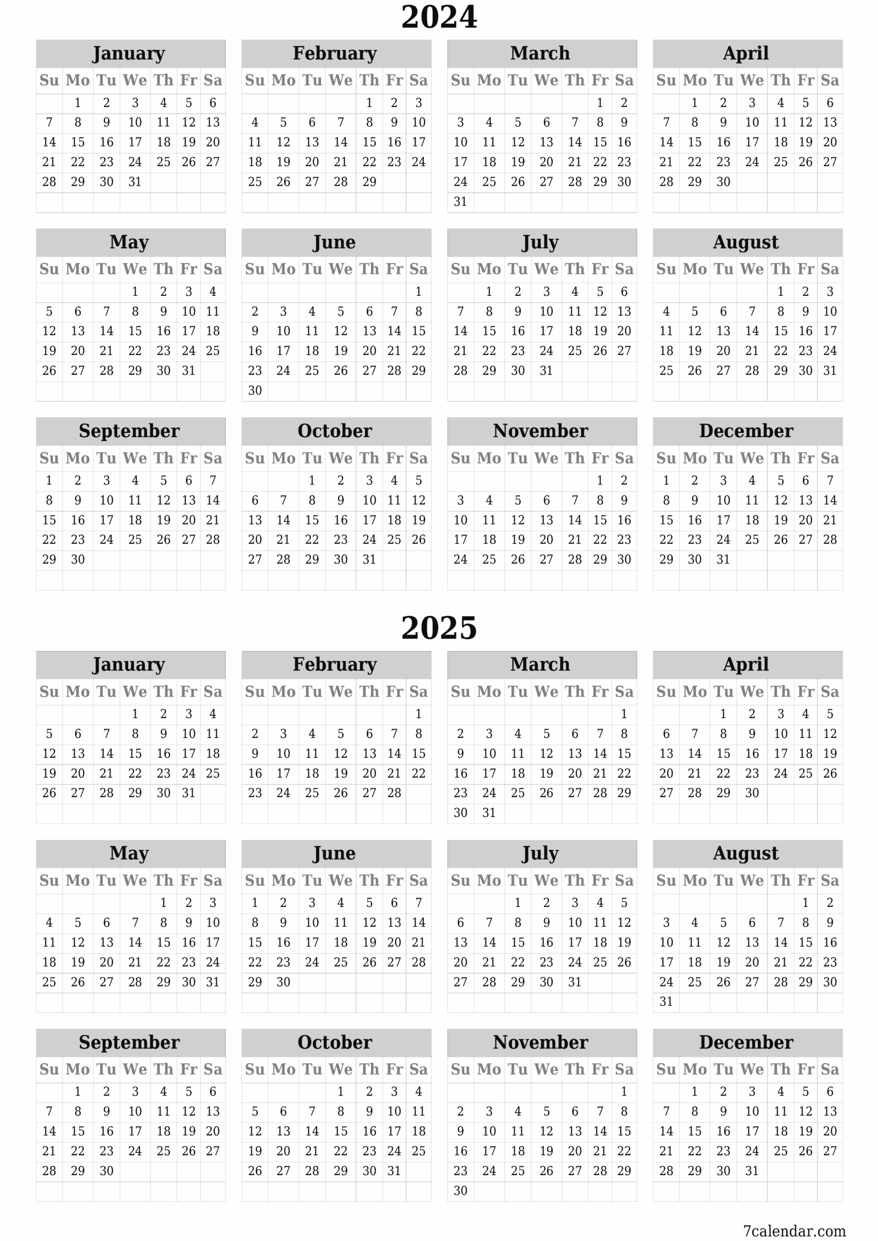 May Calendar 2024 Printable Template - 7Calendar | Calendar June 2024 And July 2025