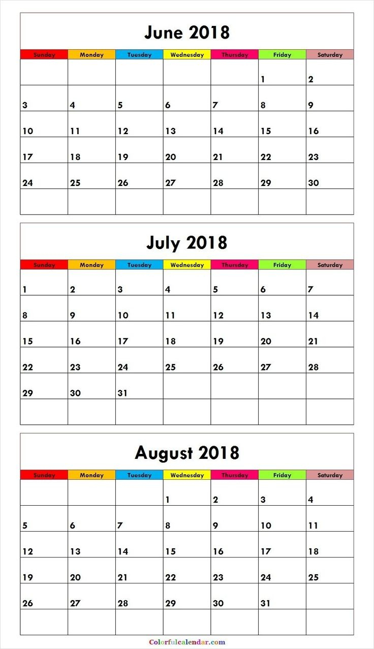 Print Calendar 3 Months | June Calendar Printable, August Calendar | 3 Month Calendar May June July