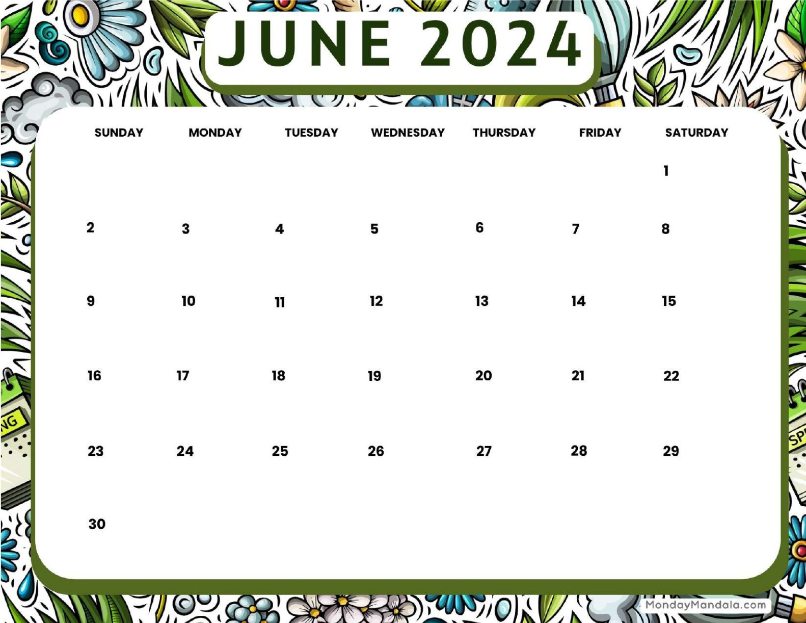 Printable Calendars For 2024 &amp;amp; 2025 (Free Pdfs) | January June 2024 Calendar Printable