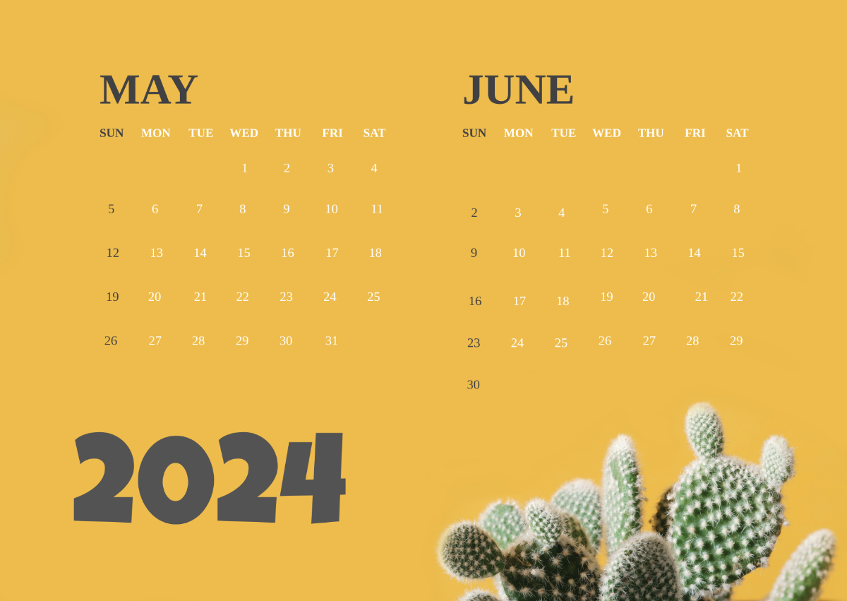 Printable May And June 2024 Calendar Template - Edit Online | 2024 Calendar May And June