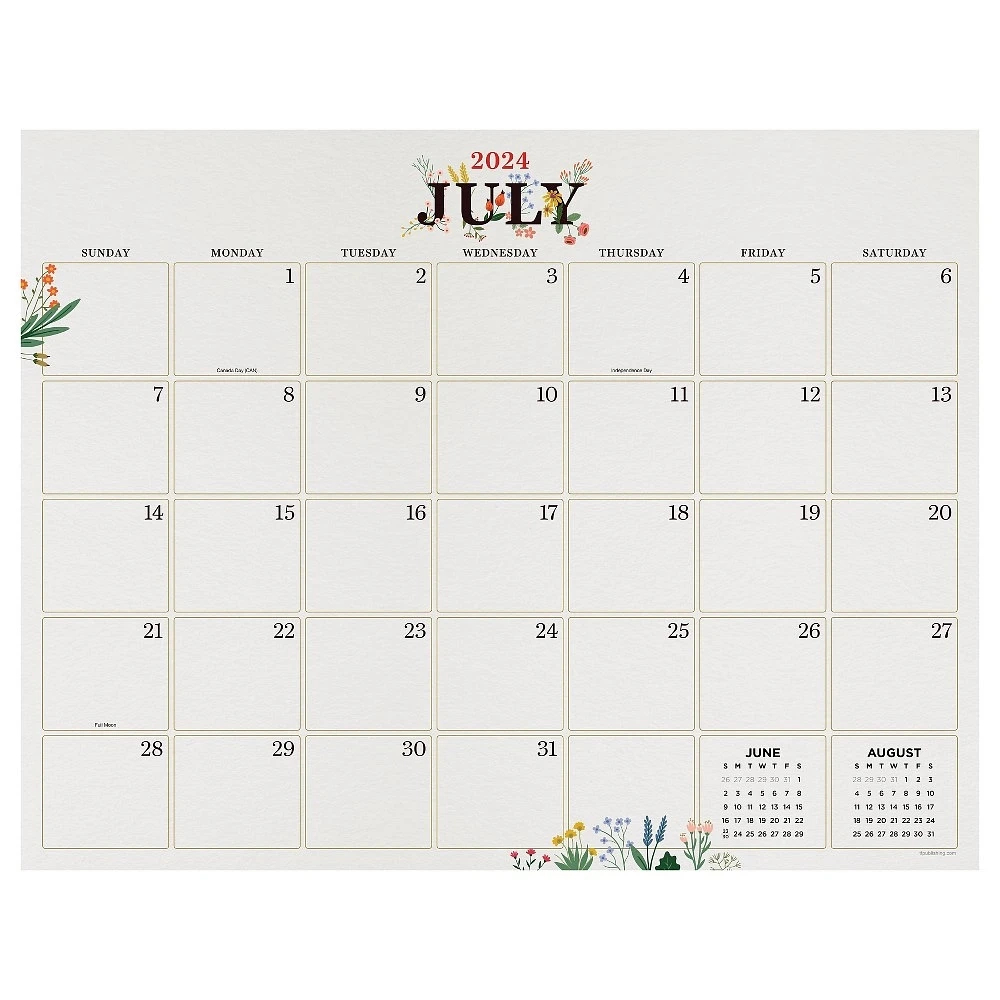 Tf Publishing July 2024-June 2025 Monthly Desk Calendar 17X22 | Academic Calendar July 2024 To June 2024