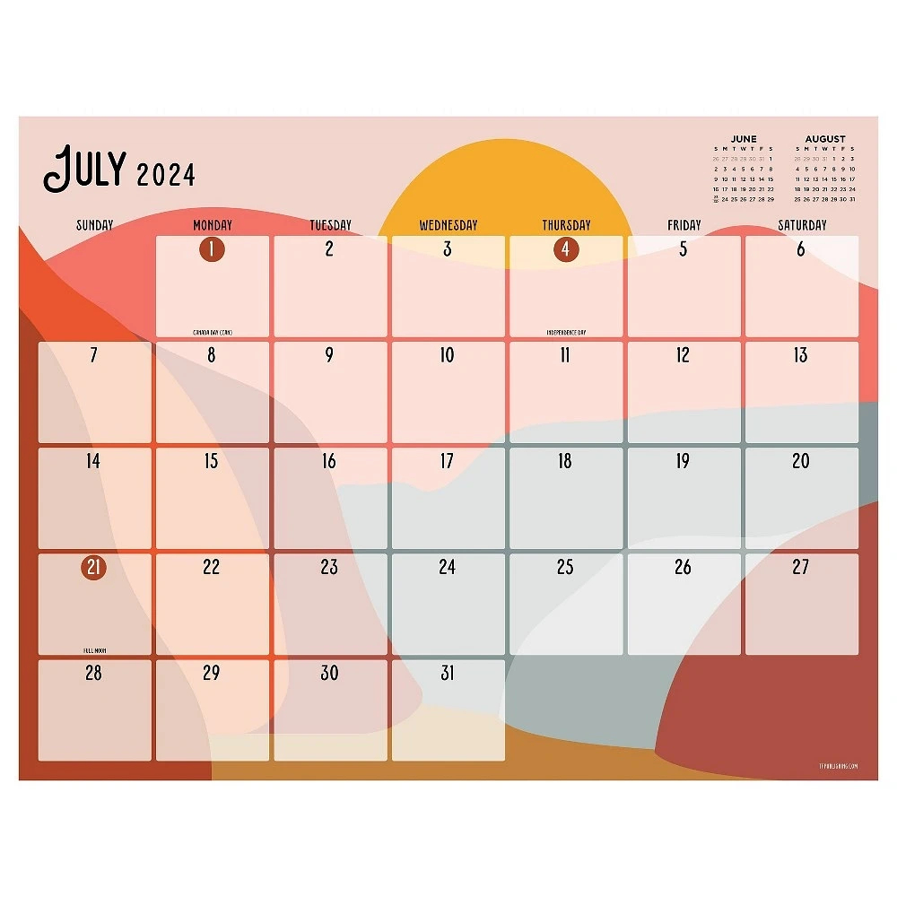 Tf Publishing July 2024-June 2025 Monthly Desk Calendar 17X22 Landscapes | July 2024 to June 2025 Desk Calendar