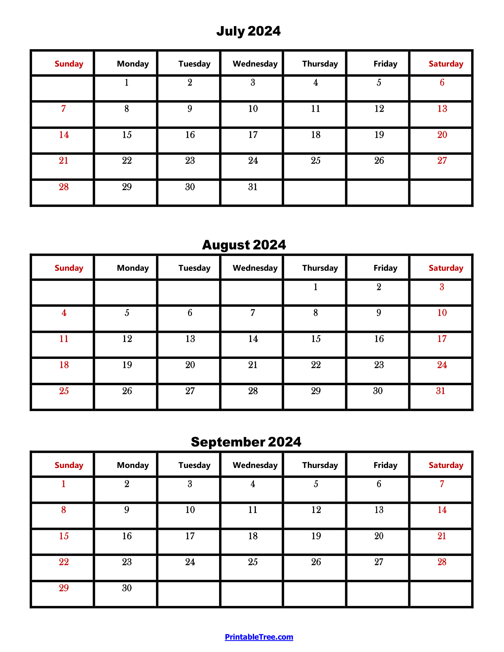 Three Months Calendar Printable Pdf 2024 | 3 Month Calendar 2024 May June July