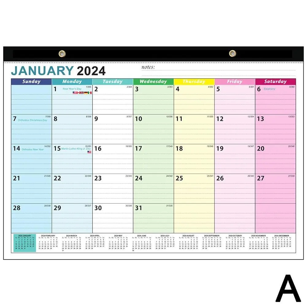 Wall Mounted Calendar From January 2024 To June 2025 Office | Calendar January 2024 To June 2025