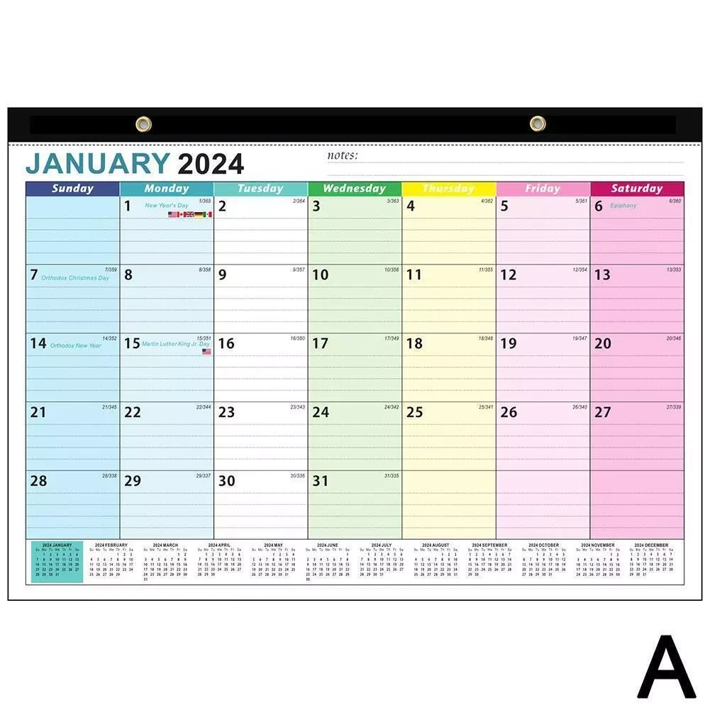 Wall Mounted Calendar From January 2024 To June 2025 Schedule Lot | January Through June 2024 Calendar