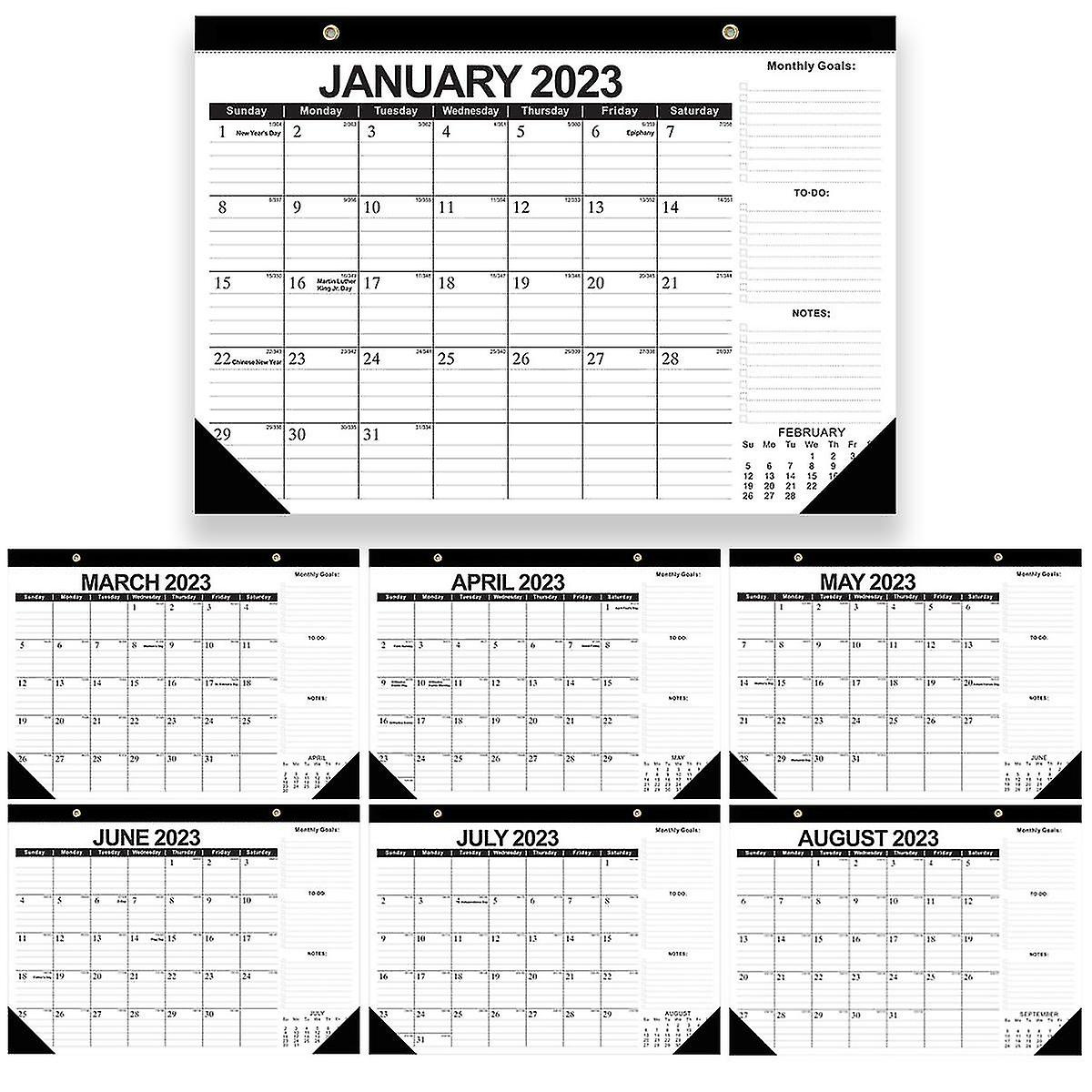 Xmas Calendar Desk Calendar 2023 2024 2023 January To June 2024 Calendar 2023 With To Do List Wall Calendar For Planning | Jan To June 2024 Calendar