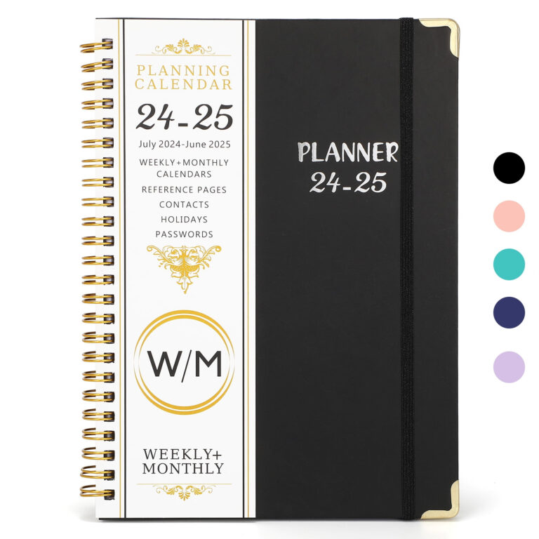 2024-2025 Academic Year Planner Calendar  Notebook（Jul.2024-Jun.2025,6.3&quot;X8.5&quot;)，Daily Weekly Monthly Agenda Planner  For School Teacher Student | Weekly/Monthly Planning Calendar July 2024 - June 2025