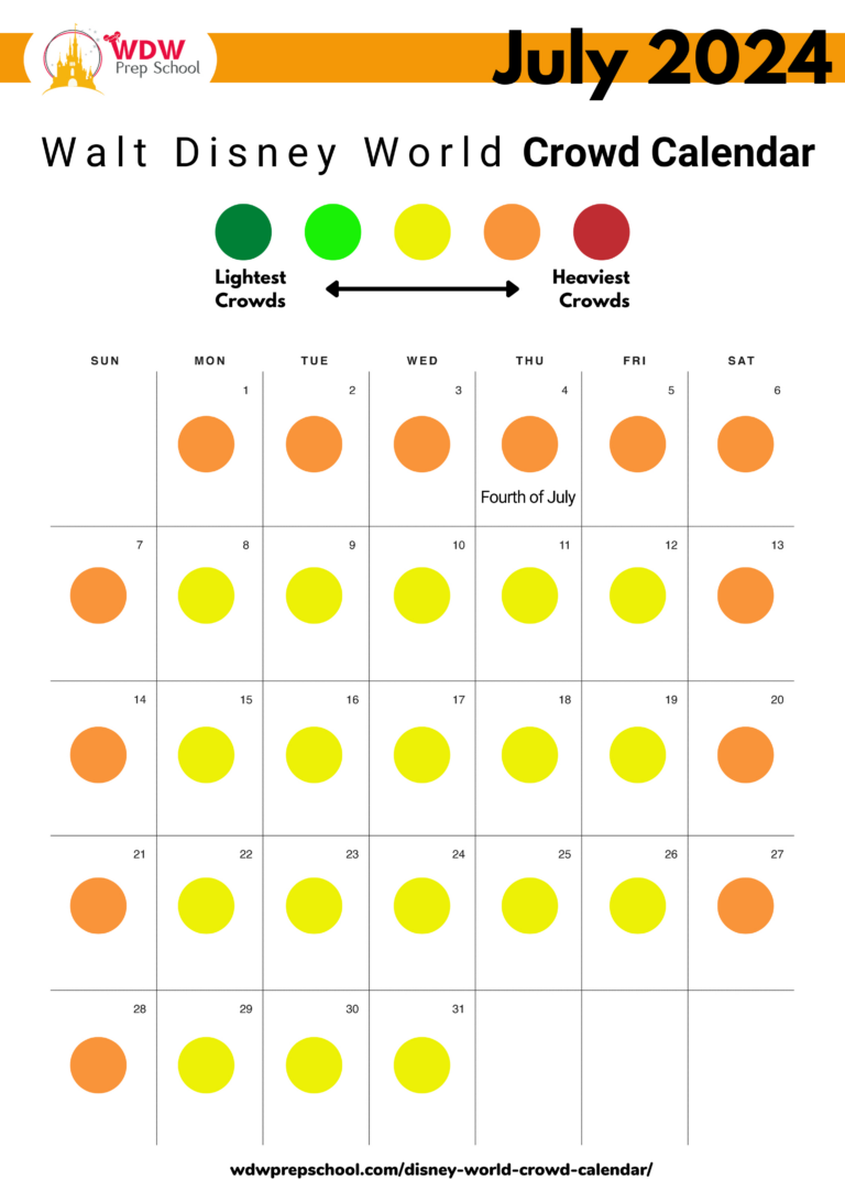 2024 &amp; 2025 Disney World Crowd Calendar (Best Times To Go) | Disney July Crowd Calendar 2024