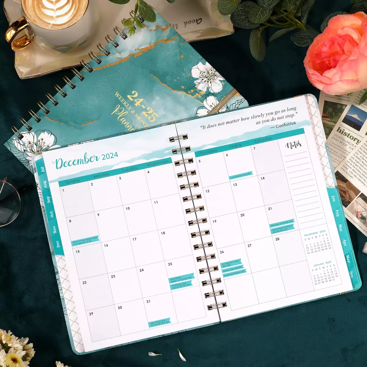 2024-2025 Planner July 2024 - June 2025 Weekly Monthly With Tabs | Weekly/Monthly Planning Calendar July 2024 - June 2025