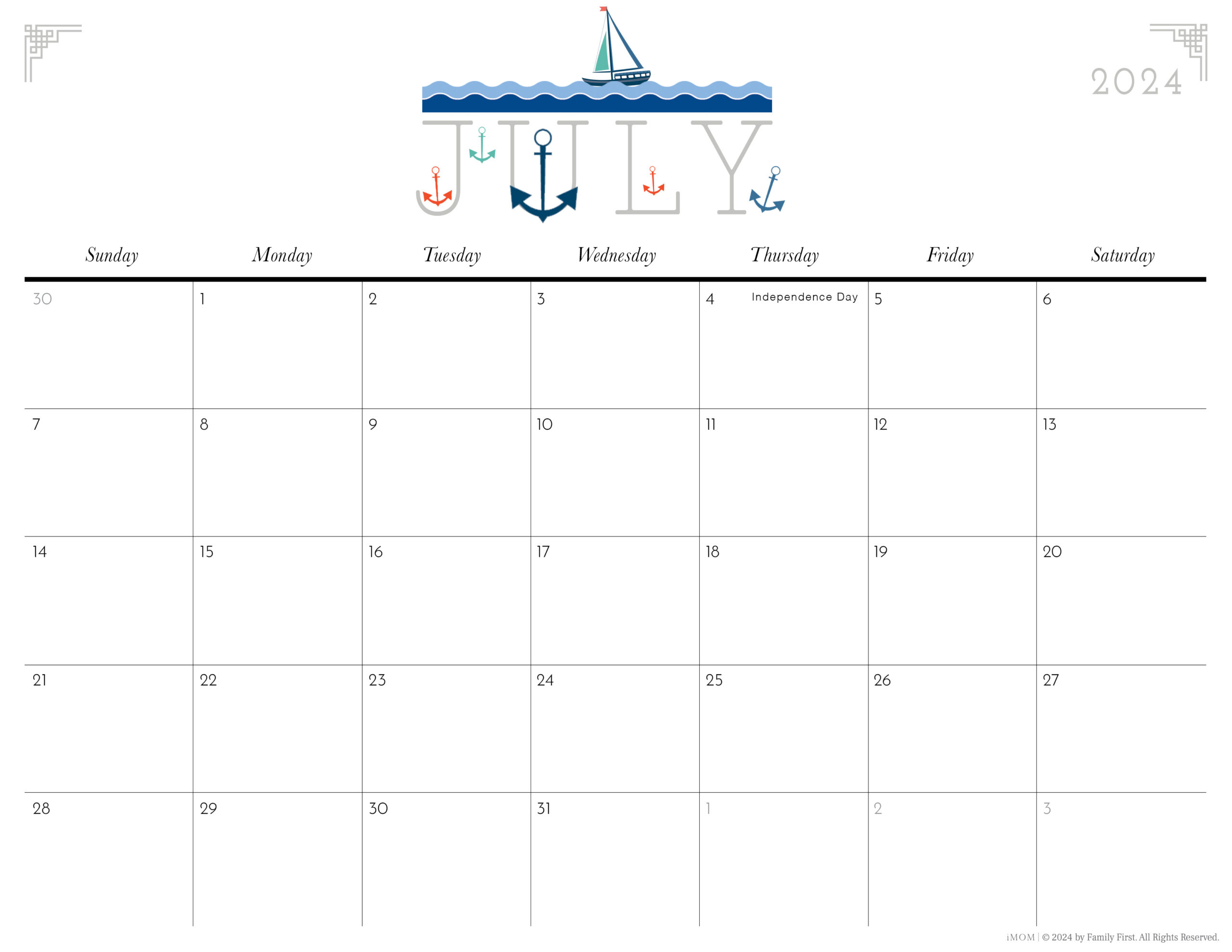 2024 Cute Printable Calendars For Moms - Imom | July Printable Calendar Imom 2024