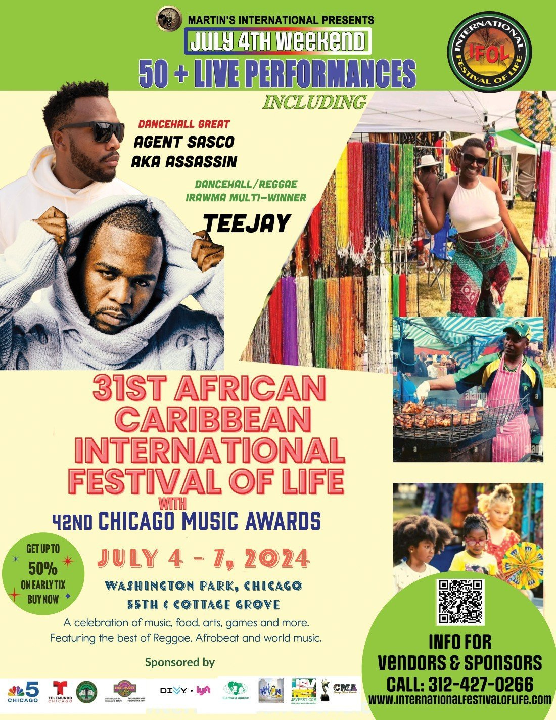 31St African/Caribbean International Festival Of Life -Ifol, July | Chicago Concert Calendar July 2024