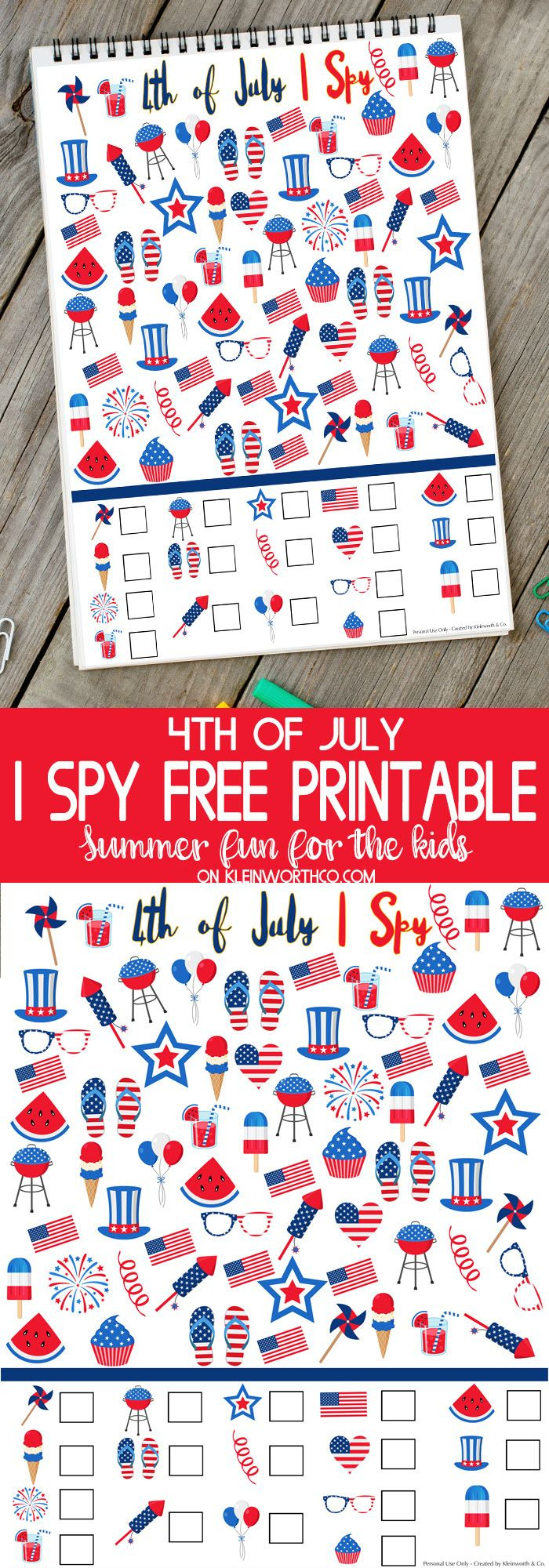 4Th Of July I Spy Printable In 2024 | Fourth Of July Crafts For | Fourth Of July Calendar Ideas 2024