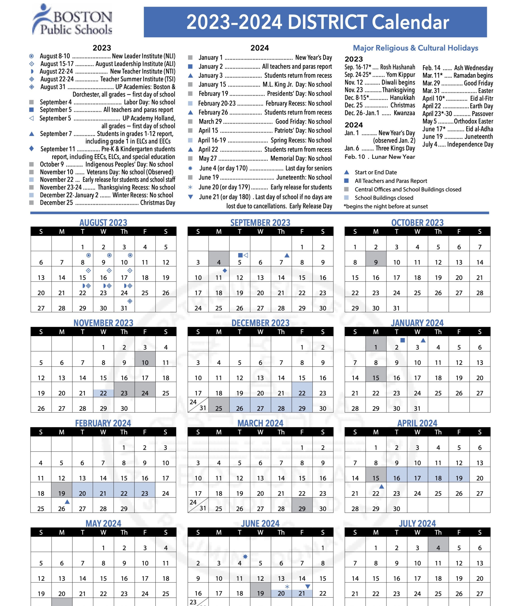 Boston Public Schools / Boston Public Schools District Calendar | Boston Calendar Of Events July 2024