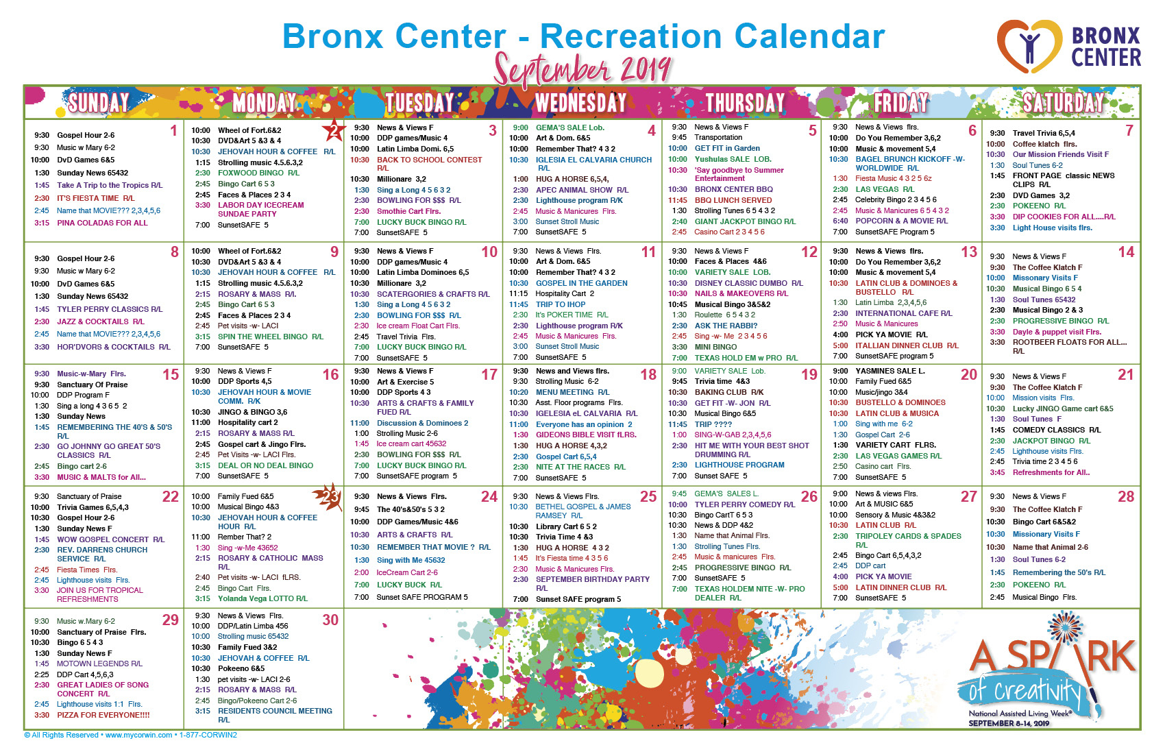 Bronx Center – Centers Health Care Nursing And | Foxwoods Bingo July Calendar 2024
