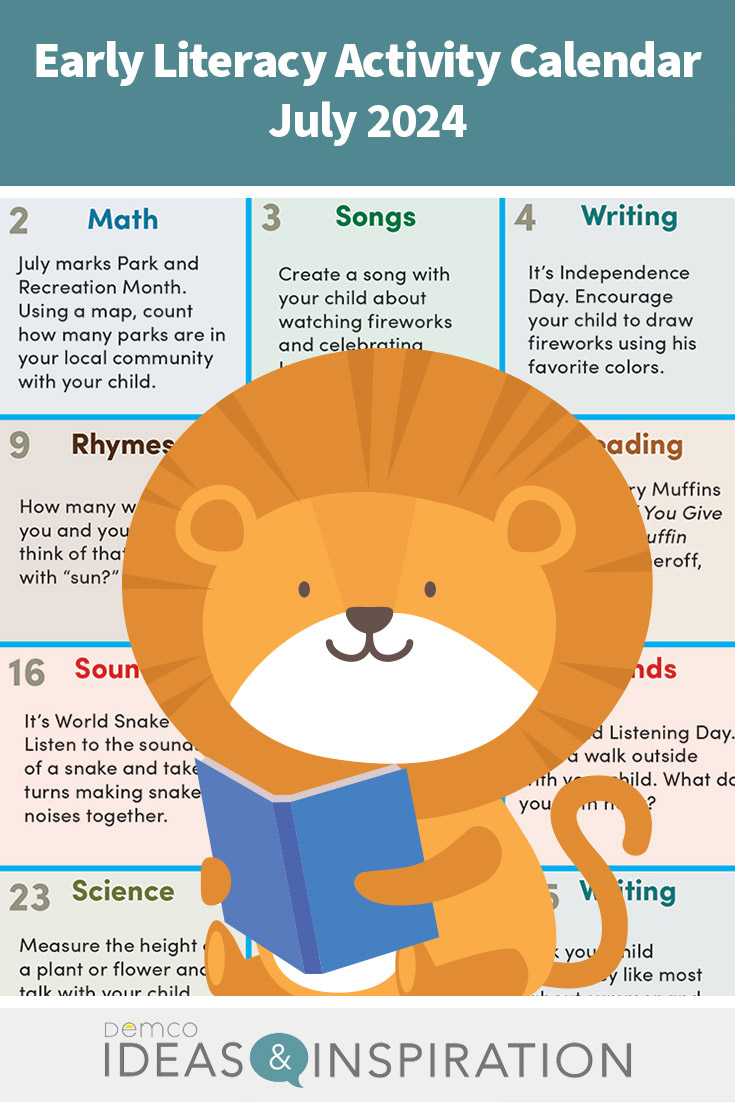 Early Literacy Activities — July 2024: Activities, Books, And More! | July Activity Calendar Ideas 2024