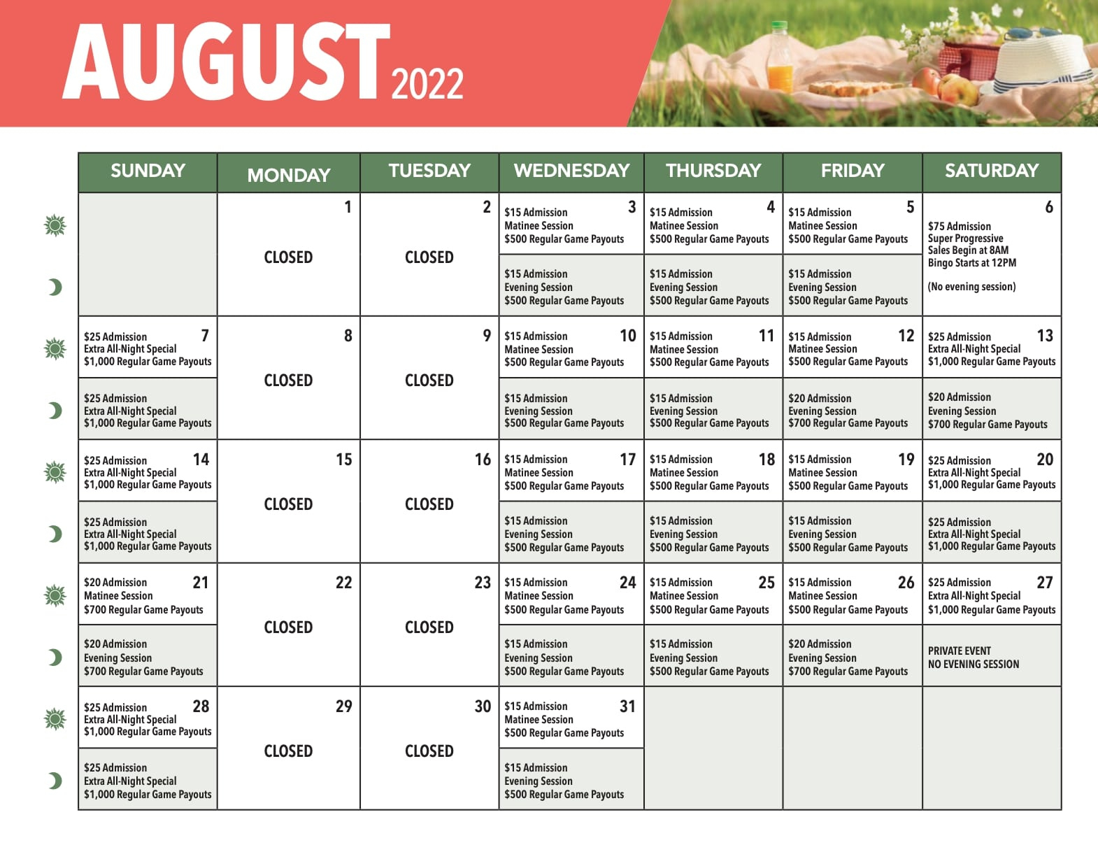 Foxwood Bingo Calendar - Printable Word Searches | Foxwoods Bingo July Calendar 2024
