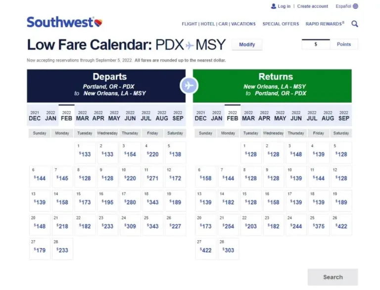 How To Use The Southwest Low Fare Calendar | Southwest Low Fare Calendar July 2024