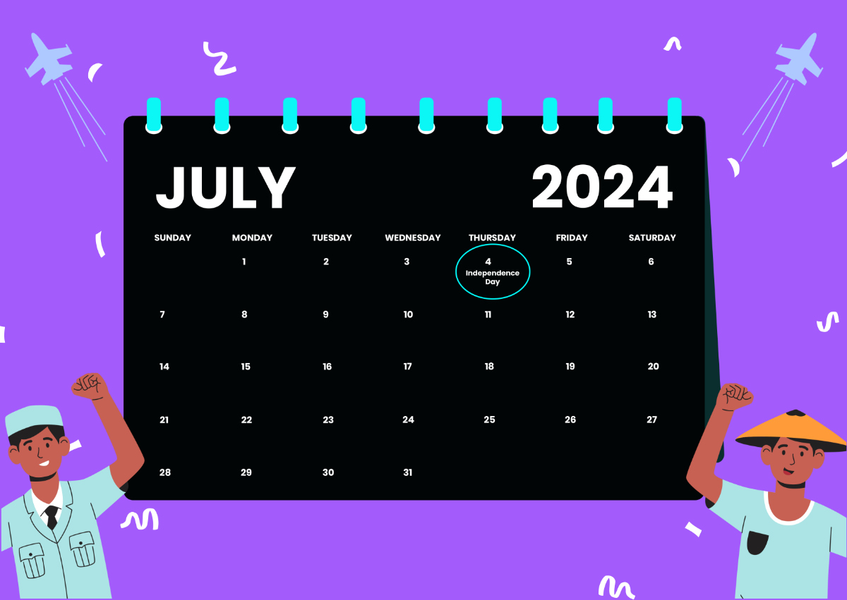 July 2024 Calendar Events Template - Edit Online &Amp;Amp;Amp; Download | July Calendar Of Events 2024