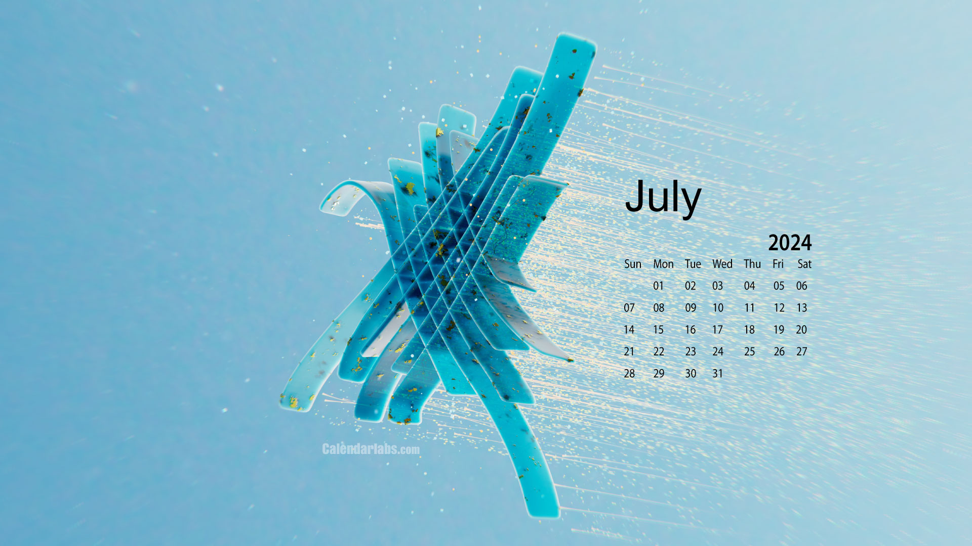 July 2024 Desktop Wallpaper Calendar - Calendarlabs | Calendar Wallpaper July 2024