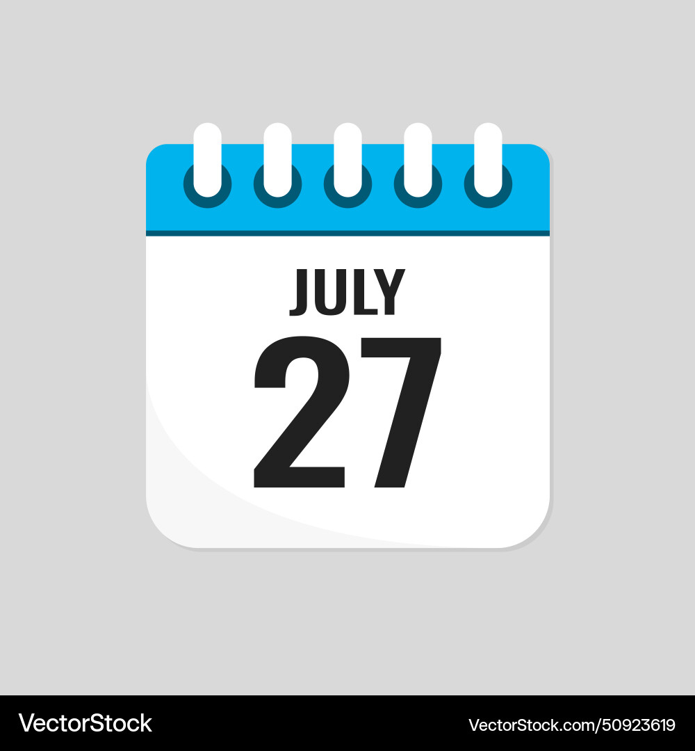 July 27 Calendar Vector Images (89) | Calendar Emoji July 27 2024