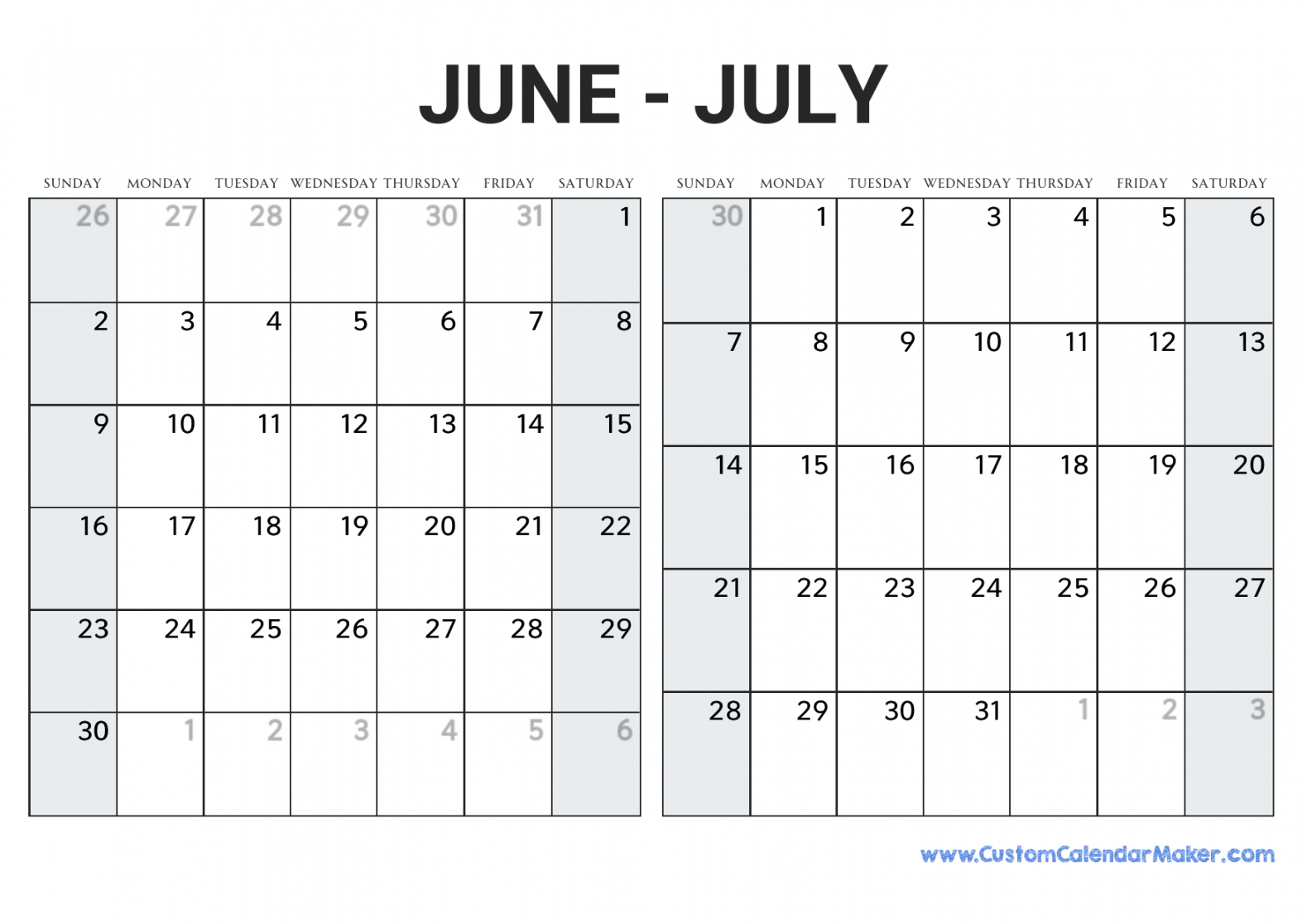 May June July 2024 Calendar | July Calendar, Printable Calendar | Calendar For The Month Of June And July 2024
