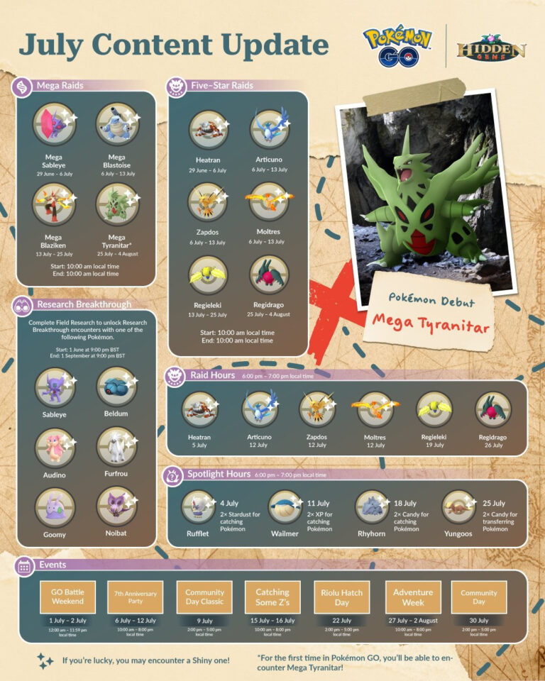 Pokémon Go July 2023 Event Guide | Pokémon Go Hub | Pokemon Go July Calendar 2024