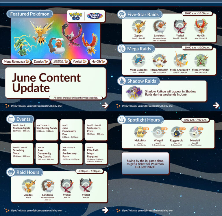 Pokémon Go June 2024 Events Guide | Pokémon Go Hub | July Pokemon Go Calendar 2024