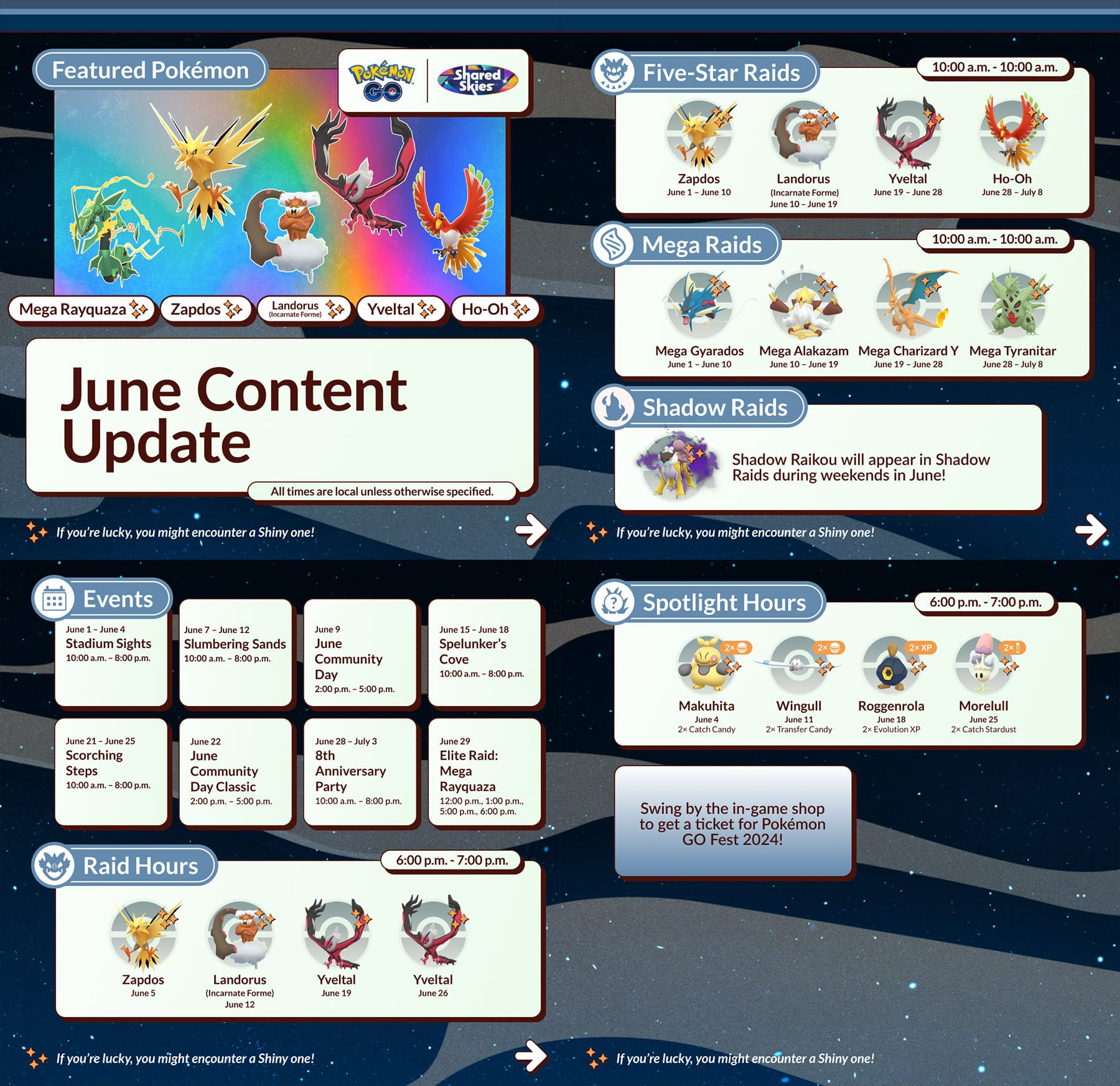 Pokémon Go June 2024 Events Guide | Pokémon Go Hub | Pokemon Go July Calendar 2024