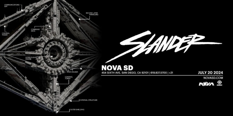 Slander | San Diego Concert Calendar | Edm Show 2024-July 20 | Nova Sd | San Diego Calendar Of Events July 2024