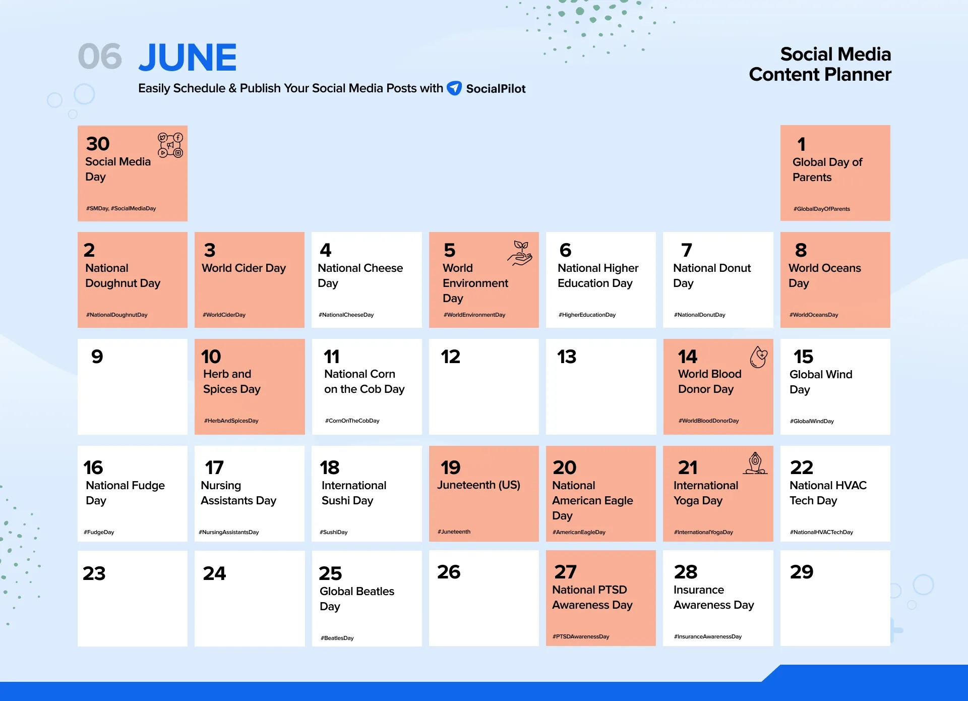 Social Media Holiday Calendar For 2024 | Social Media Calendar July 2024