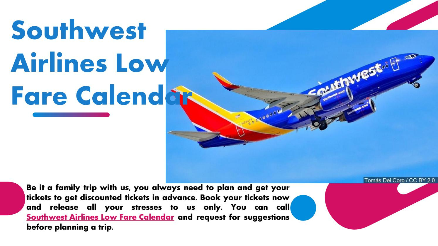 Southwest Airlines Low Fare Calendarjackson John - Issuu | Southwest Airlines Low - Fare Calendar For July 2024