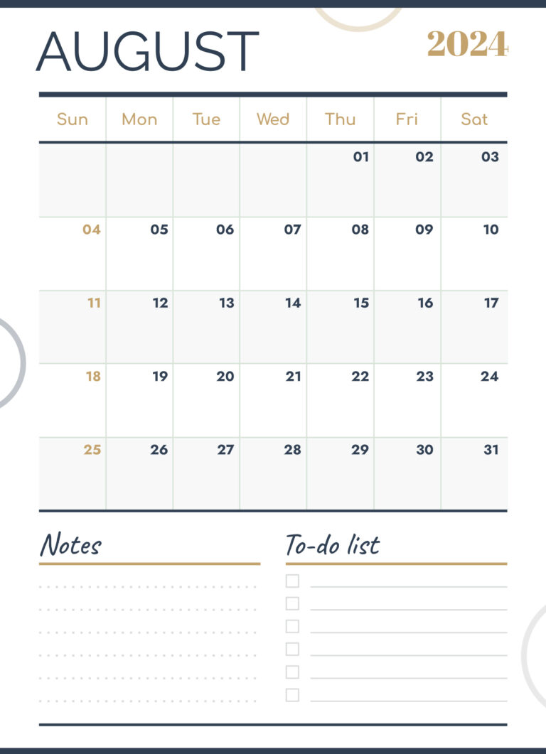 August 2024 Calendar Free Google Docs Template - Gdoc.io | Google Calendar - August 2024