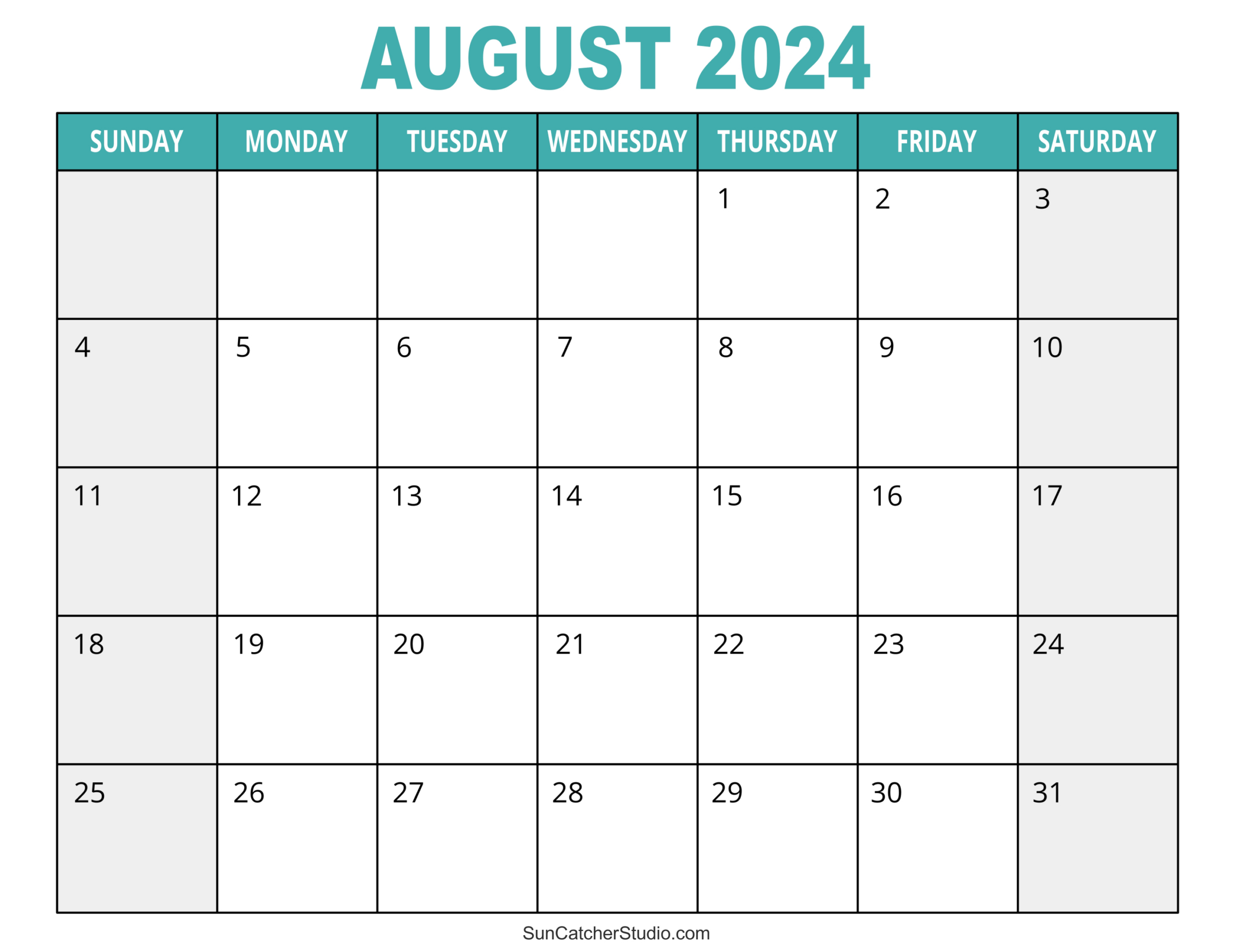 August 2024 Calendar (Free Printable) – Diy Projects, Patterns | August 2024 Calendar Editable