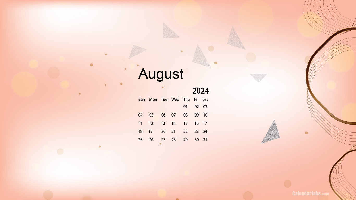 August 2024 Desktop Wallpaper Calendar - Calendarlabs | August 2024 Calendar Background