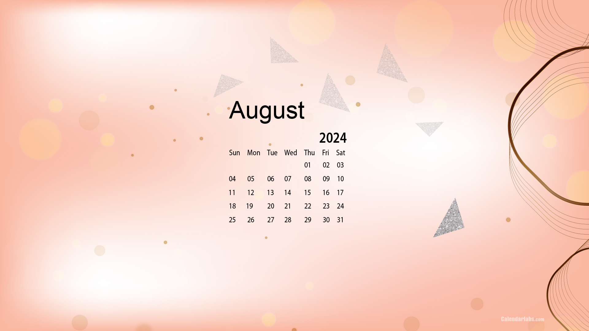 August 2024 Desktop Wallpaper Calendar - Calendarlabs | August 2024 Calendar Desktop Wallpaper