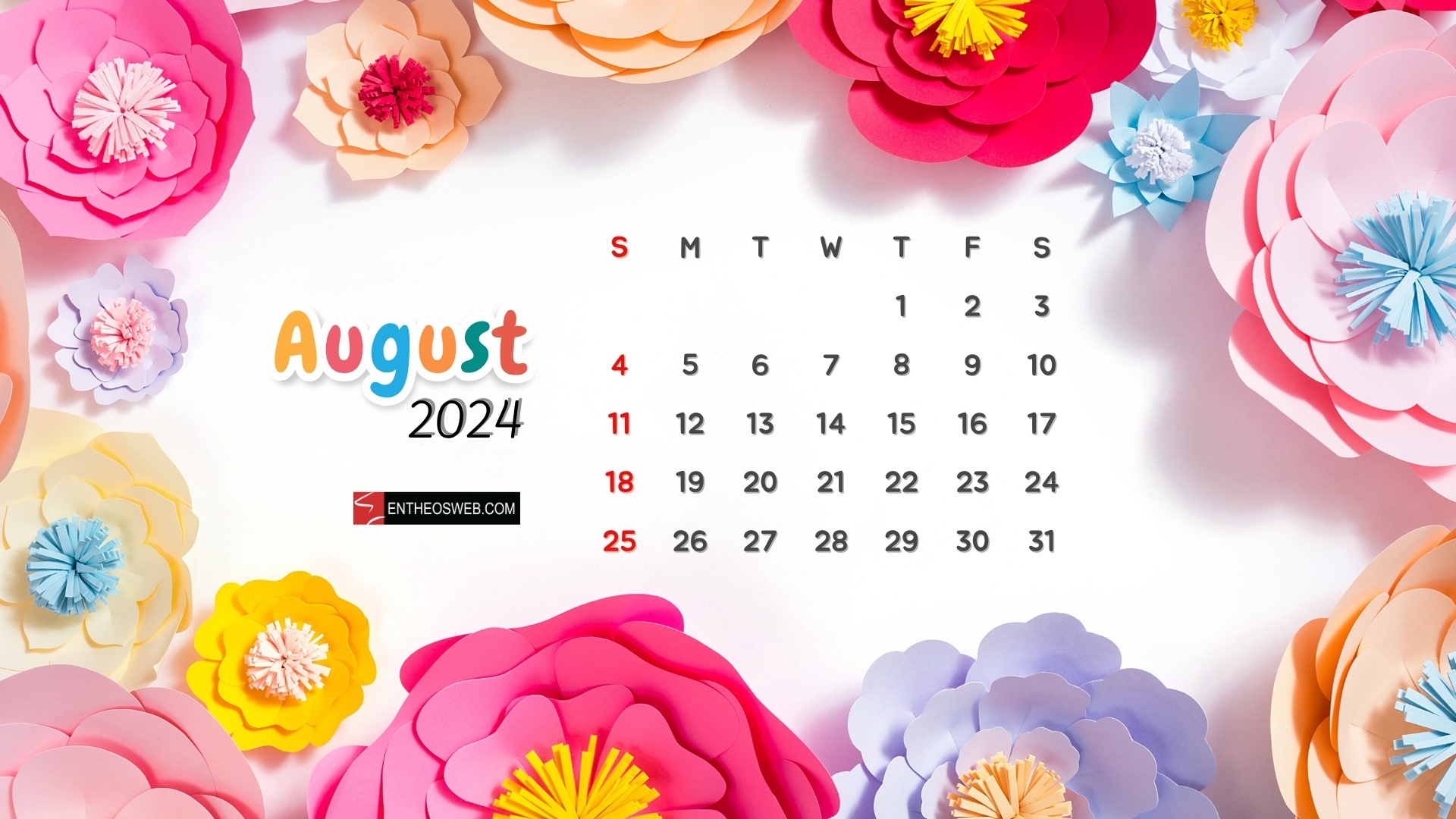 August 2024 Desktop Wallpaper | Entheosweb | August 2024 Desktop Calendar