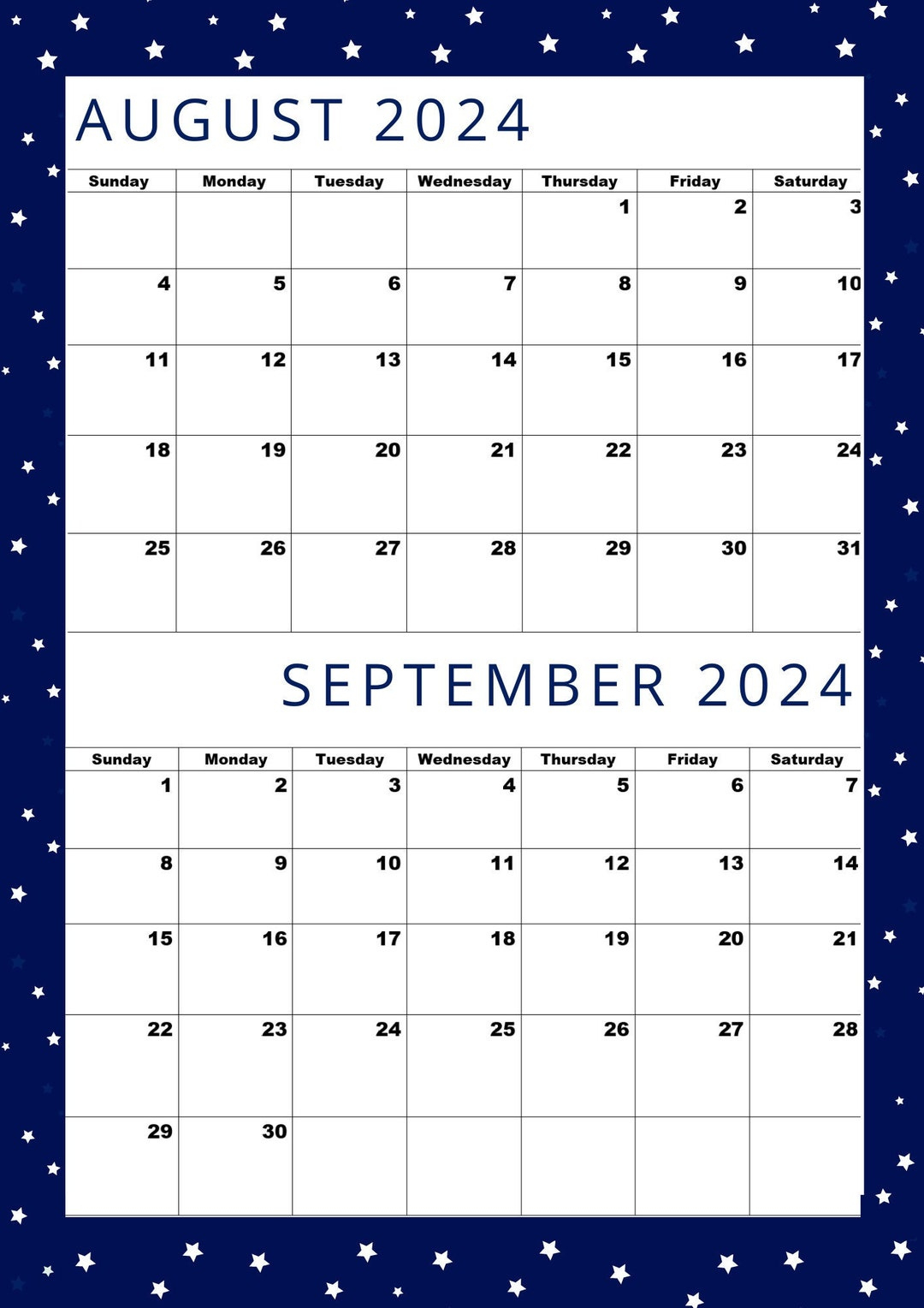 August 2024 Kalender,September 2024 Kalender,August 2024 Sep 2024 | August and September Printable Calendar 2024