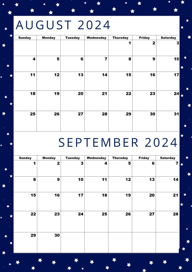 August 2024 Kalender,September 2024 Kalender,August 2024 Sep 2024 | August September Calender 2024