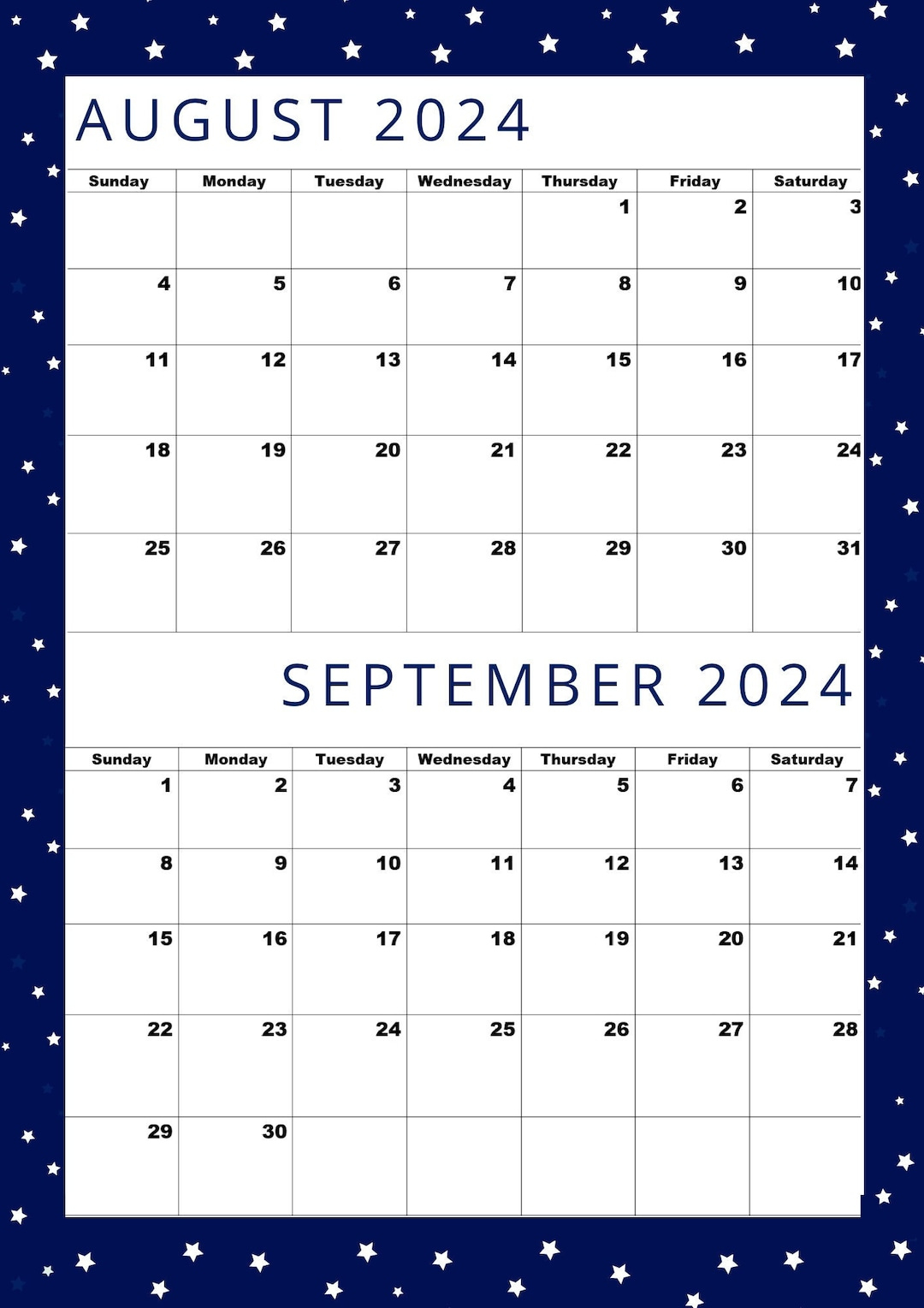 August 2024 Kalender,September 2024 Kalender,August 2024 Sep 2024 | Printable Calendar For August and September 2024