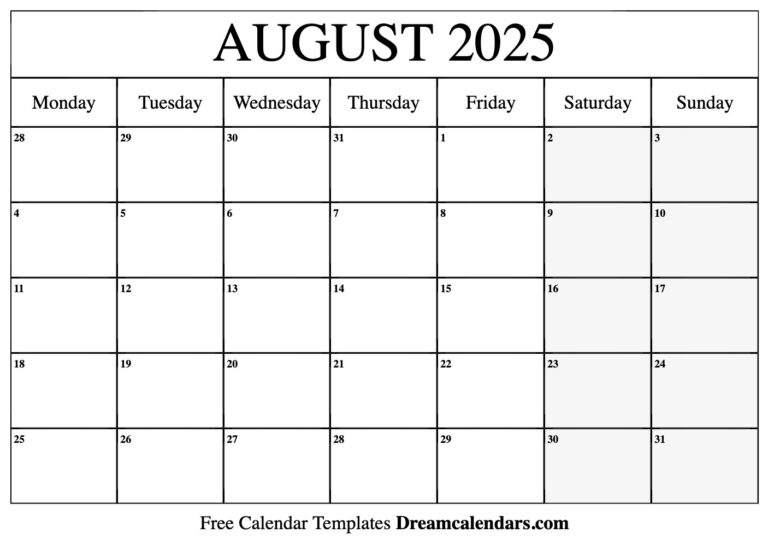 August 2025 Calendar - Free Printable With Holidays And Observances | Calendar 2025 August