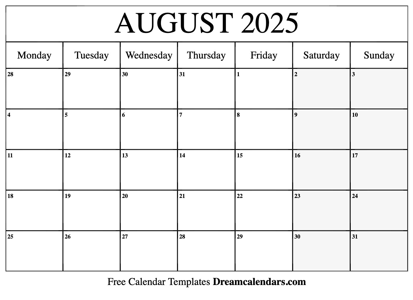 August 2025 Calendar - Free Printable With Holidays And Observances | Calendar 2025 August