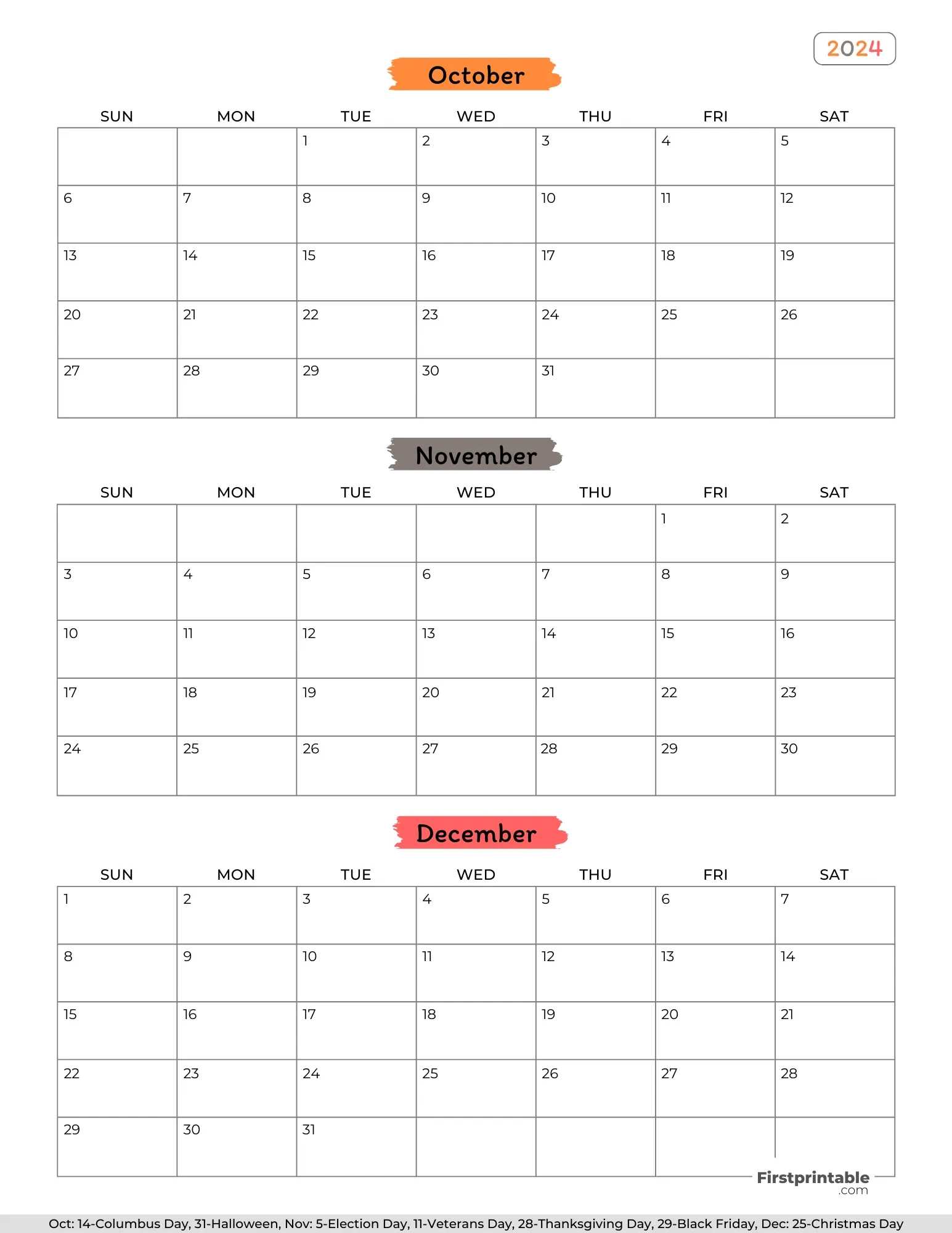 Free 3 Month Calendars 2024 | Printable 3 Month Calendar August September October 2024