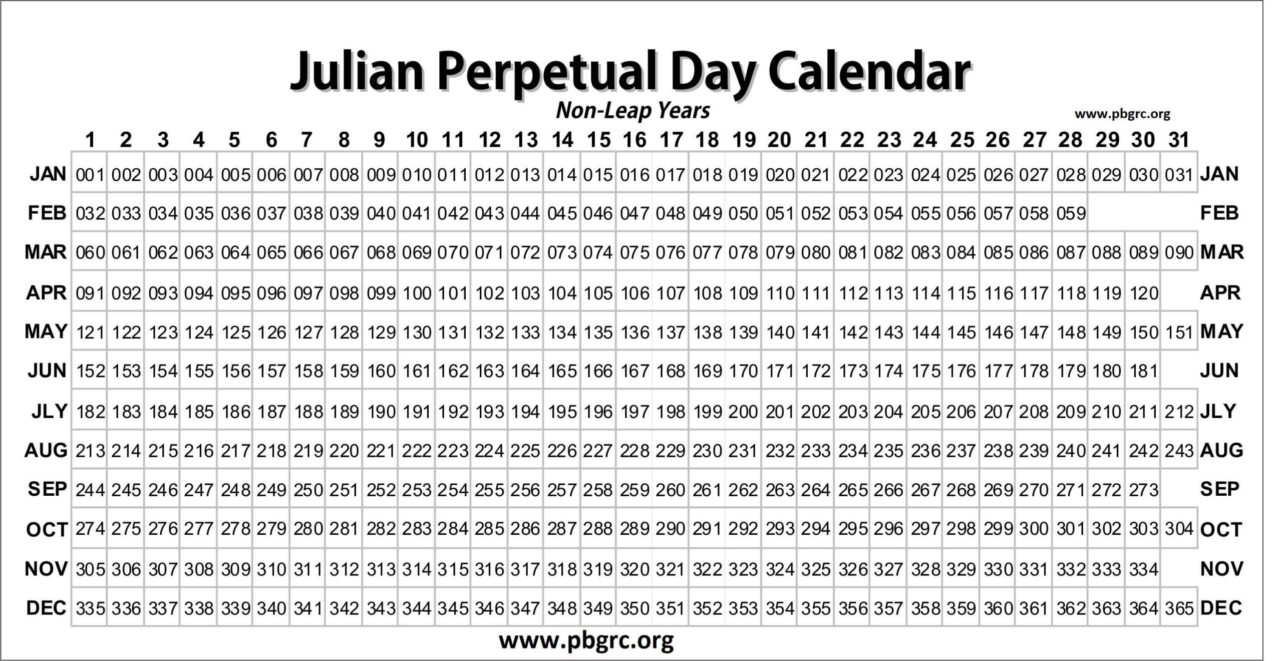 Free Printable Julian Calendar 2024 Pdf Templates | Free Printable Julian Date Calendar 2024