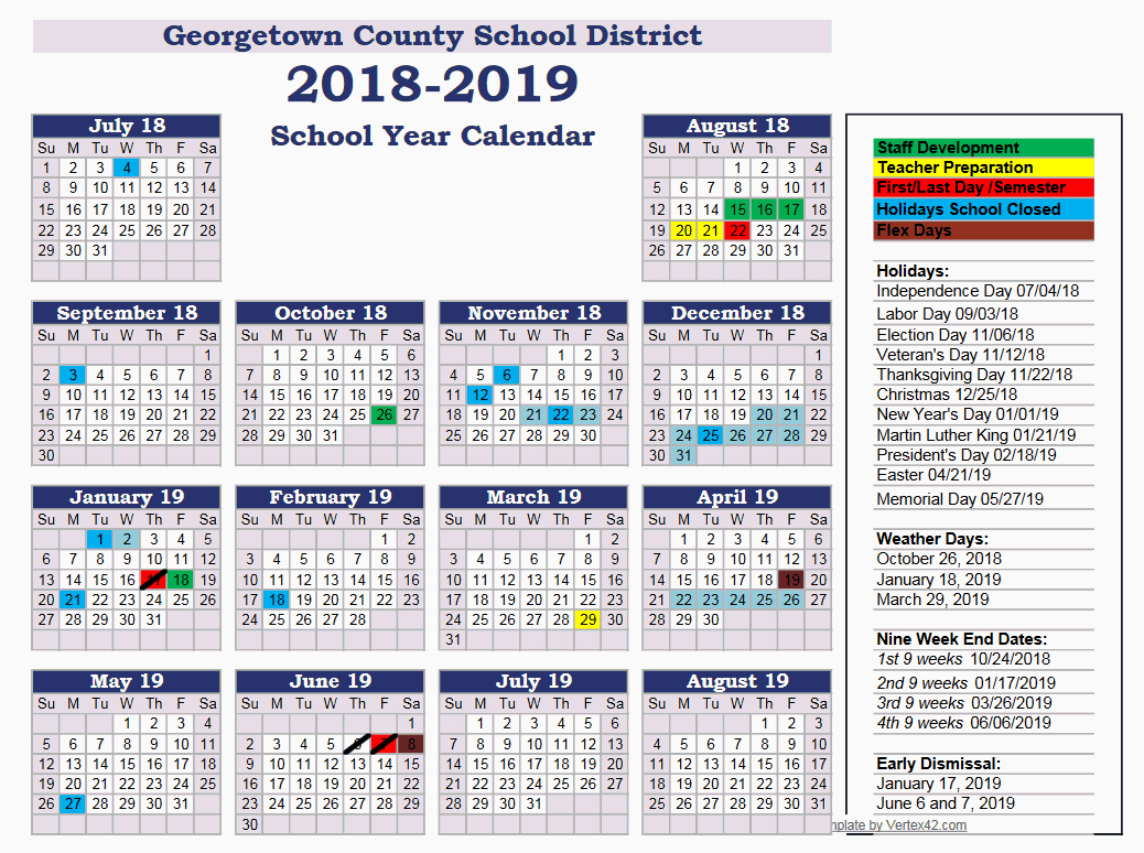 Georgetown County Students Head Back To School Aug. 22 | Augusta County Va School Calendar 24-25 Printable