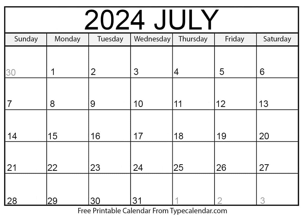 July 2024 Calendars | Free Printable Templates | Calendar July 2024 Editable