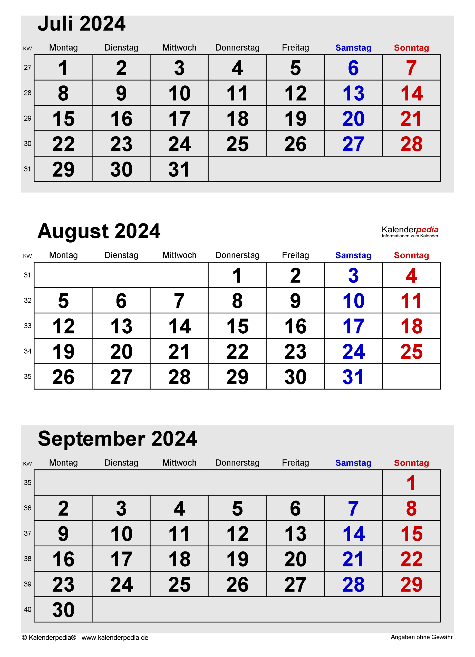 Kalender August 2024 Als Pdf-Vorlagen | August September Calender 2024