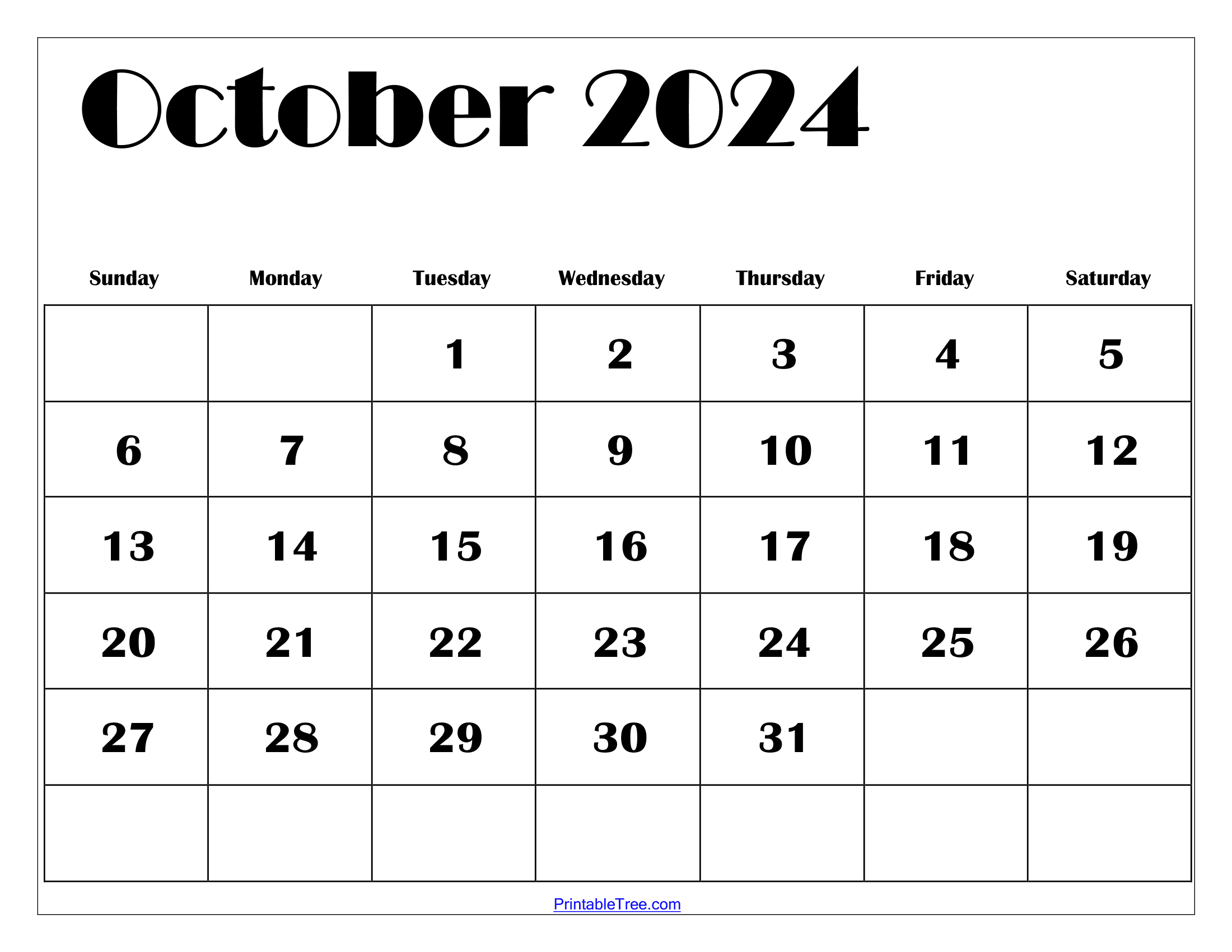 October 2024 Calendar Printable Pdf Free Templates With Holidays | August September October Calendar 2024 Printable