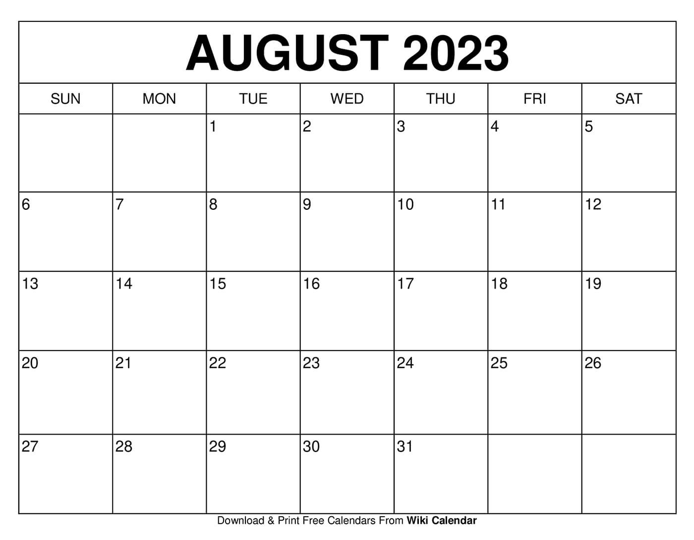 Printable August 2024 Calendar Templates With Holidays | Wiki Calendar August 2024