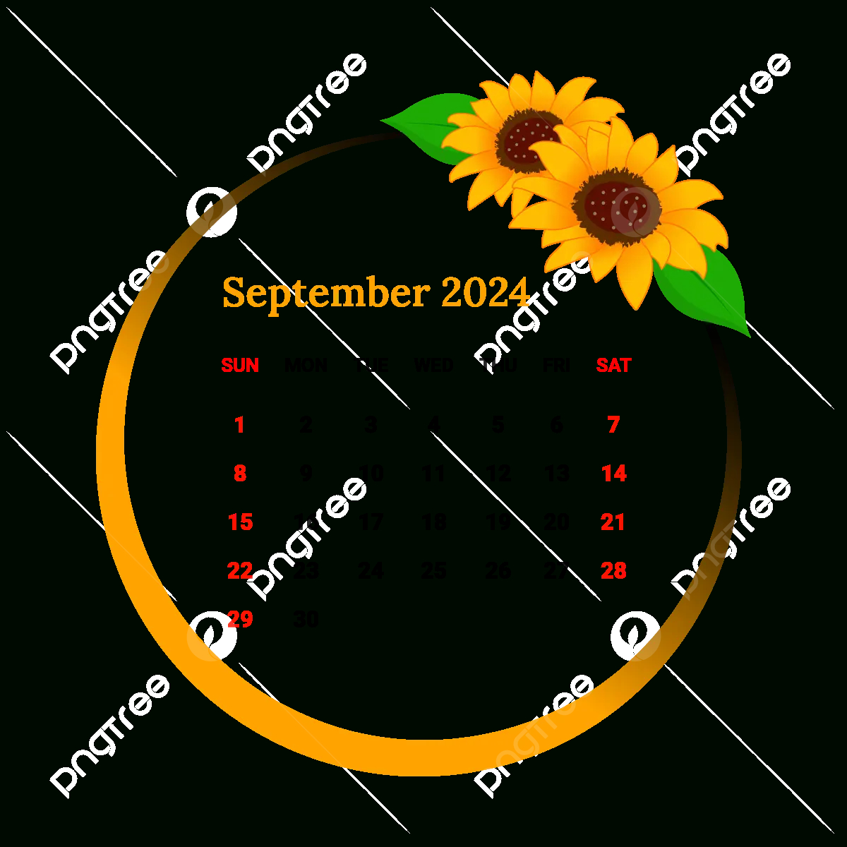 2024 September Month Calendar Vector, Monthly Calendar, Calendar | Transparent September 2024 Calendar