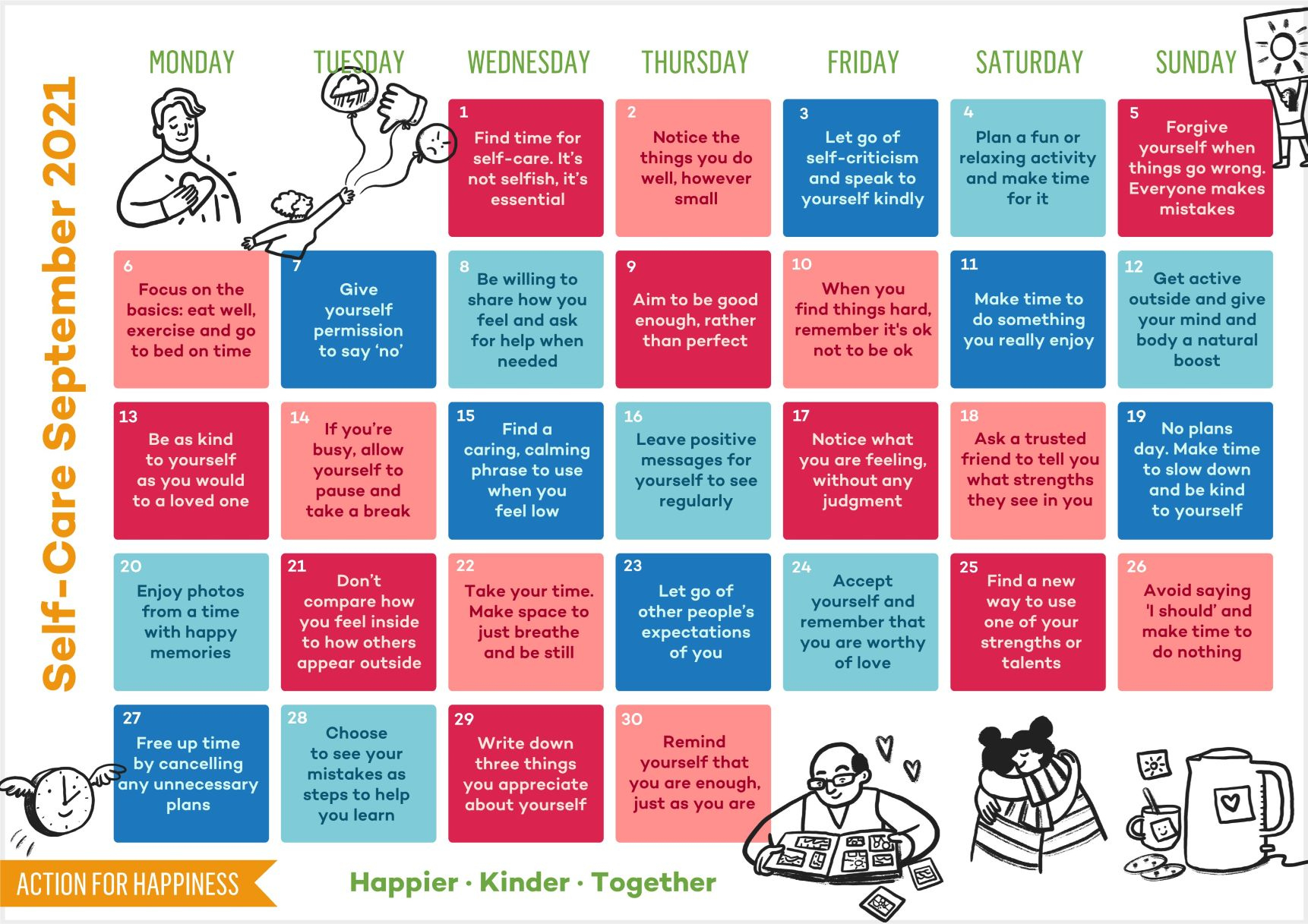 Action For Happiness | Action For Happiness Calendar September 2024